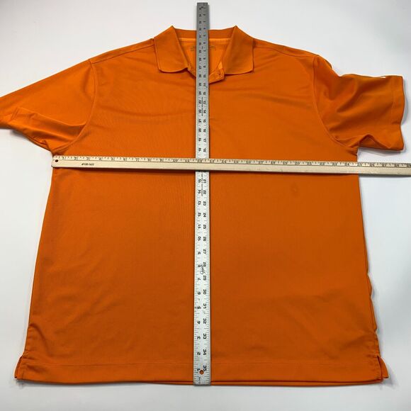 Nike Golf Polo Shirt Mens XL Extra Large Carrot Orange Dri Fit UV Tech - Picture 6 of 12